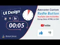 Awesome Custom Radio Button YouTube Like Dislike Using Only HTML CSS In 5 Minutes Tutorial