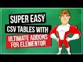 WordPress Tables Plugin - Ultimate Addons for Elementor