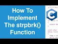 strpbrk Function Implementation C Programming Example
