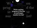 Python program to find second largest number in a given list