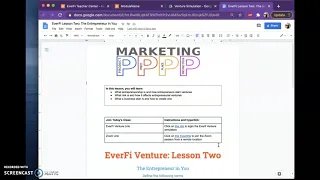 Everfi Venture Lesson Two Explanation