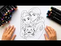 Satisfying Coloring with Markers Kpop demon hunters Rumi Jinu Coloring Page
