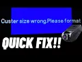Quick How To Fix - Custer Size Wrong