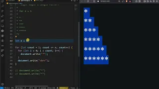 Learn How to Create a Right-Angled Triangle Pattern with HTML JavaScript