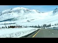 Driving back on US 395 from Mammoth Mountain on April 1 2023