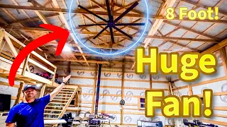 Pole Barn Upgrade - Installing a 8 FOOT Ceiling FAN