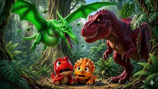peque o t rex valiente y el rescate en la zona de lava cortometraje animado de dinosaurios 