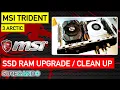 MSI Trident 3 Gaming PC SSD Upgrade RAM Upgrade Full Clean Disassembly Windows 10 1TB EVO 970 16GB