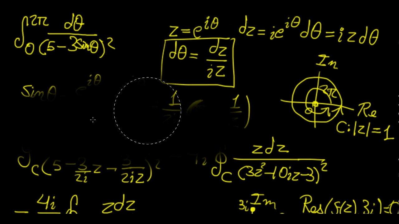 Residue theorem for real integrals 1 | Complex Analysis | LetThereBeMath |