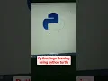 Python Logo Drawing in Python Turtle Coding Instagram Reels WhatsApp Status Tiktok