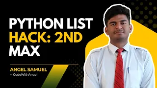 Find Second Largest Number in a List Python Program for Beginners