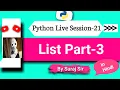List Part-3 pythonforbeginners python fullcourse pythonfull course in hindi pythontutorial Python