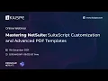 Mastering NetSuite Customization SuiteScript Development and Advanced PDF Webinar KAISPE