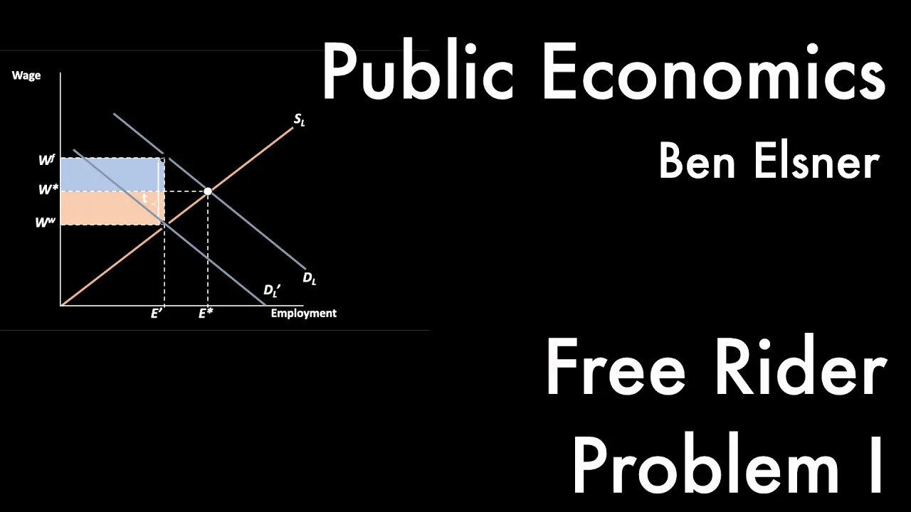 Free Rider Problem I -- Public Economics II, 4/10