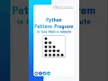 Python Pattern Program Right-angled triangle