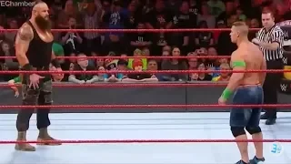 عرض الرو الاخير 6 2 2018 جون سينا في مواجهه كبيره ضد العملاق بروان سترومان ووضع حد للوحش 