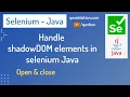 Handle shadowDOM elements using selenium java