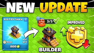 NEW UPDATE B O T O s SHACK BUILDER HEROES GOLD PASS CHANGES IN CLASH OF CLANS