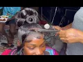 How to EASIEST pinup messy bun on frontal ponytail