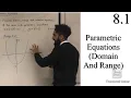 Edexcel A level Maths 8 1 Parametric Equations Domain and Range