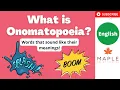 What is Onomatopoeia Words that sound like their meanings Learn English