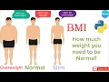 How to make BMI calculator in Python BMI calculator kaise bnaye Full Code explain Check your Health
