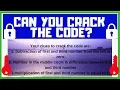 MATHS CRACK THE CODE AND OPEN THE LOCK