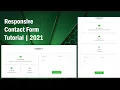 Responsive Contact Form Page Design using HTML CSS Bootstrap Step by step 2021