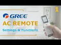 How To Use Gree AC Remote Basic Settings Functions