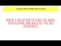 Leetcode SQL 50 Big Countries