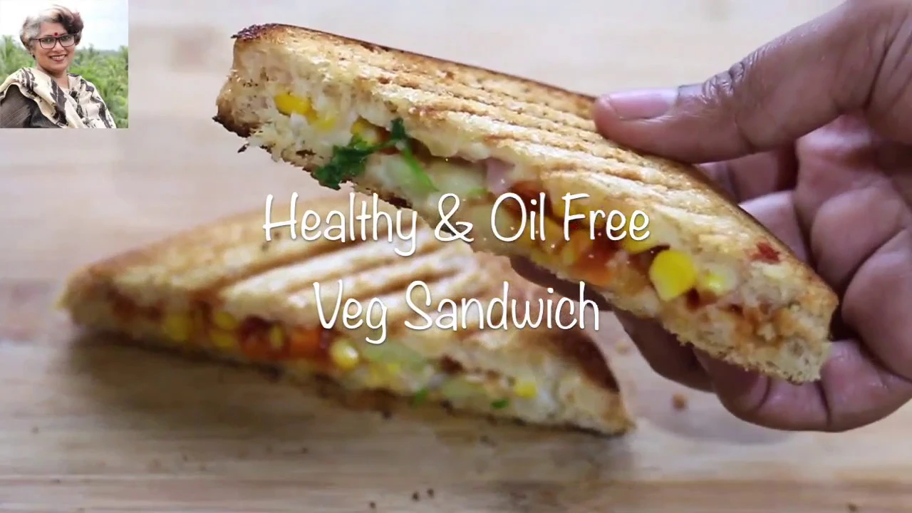Evening Snacks In 5 Minutes - Healthy & Quick Oil Free Veg Sandwich-Skinny Recipes For Working Women