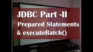 JDBC Part 2 prepared Statements executeBatch