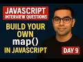Implement map filter reduce from Scratch in JavaScript JavaScript Interview Series - Day 9