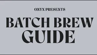 Brew Guides Batch Brewer