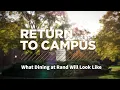 Return to Campus Fall 2020 What dining at Rand will look like
