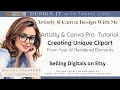 Artistly and Canva Pro Tutorial Creating Unique Clipart from AI Created Elements