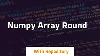 numpy array round