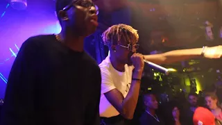 ballergee and nana khemitee performs at a back to business party 
