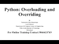 Python Overloading and Overriding