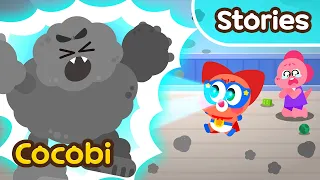 Baby Superhero vs Giant Dust Monster!😱 Cartoon for Kids | Cocobi