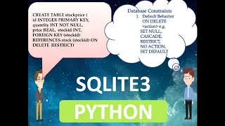 Python SQLITE3 - Referential Integrity-Delete records with CASCADE RESTRICT SET