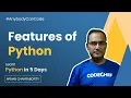 Features of Python Python Tutorial for Beginners Arnab Sir CodeChef