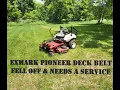 Exmark Pioneer Zero Turn Mower Service Deck Belt Installation