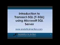 Introduction to Transact SQL T-SQL using Microsoft SQL Server
