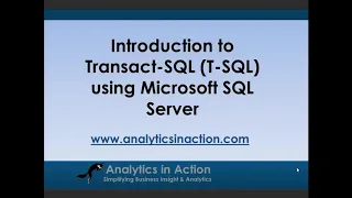 Introduction to Transact SQL T-SQL using Microsoft SQL Server
