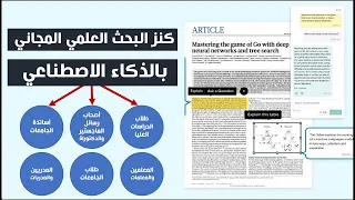 كنز البحث العلمي المجاني تماما بالذكاء الاصطناعي   استخدموه واستغلوه  ياجماعة لأنه ممتاز جدا دندنها