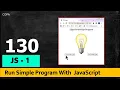 COPA JavaScript - 1 Create a Simple Program With JavaScript