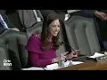WATCH Sen Britts questions why Bondi s friendship with Trump is a problem