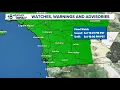 Atmospheric river sweeps through San Diego on Saturday but more rain to come during work week