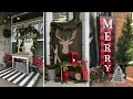 DIY Rustic Farmhouse style Christmas Front Porch decor Ideas Front door decor Flamingo Mango